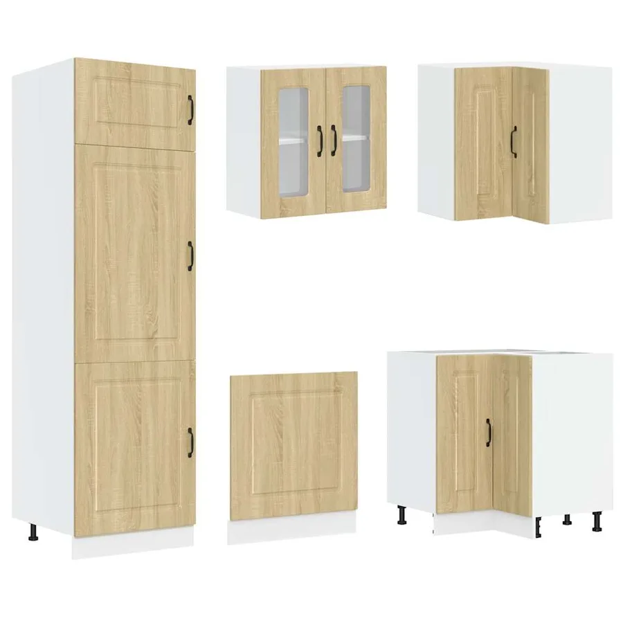 Ensemble d'armoires de cuisine 14 pcs Kalmar bois d'ingénierie - 5