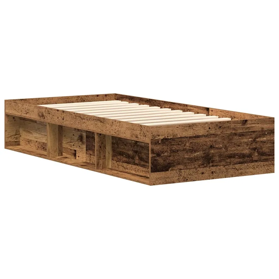 Cadre de lit sans matelas vieux bois 90x190 cm bois ingénierie - 4