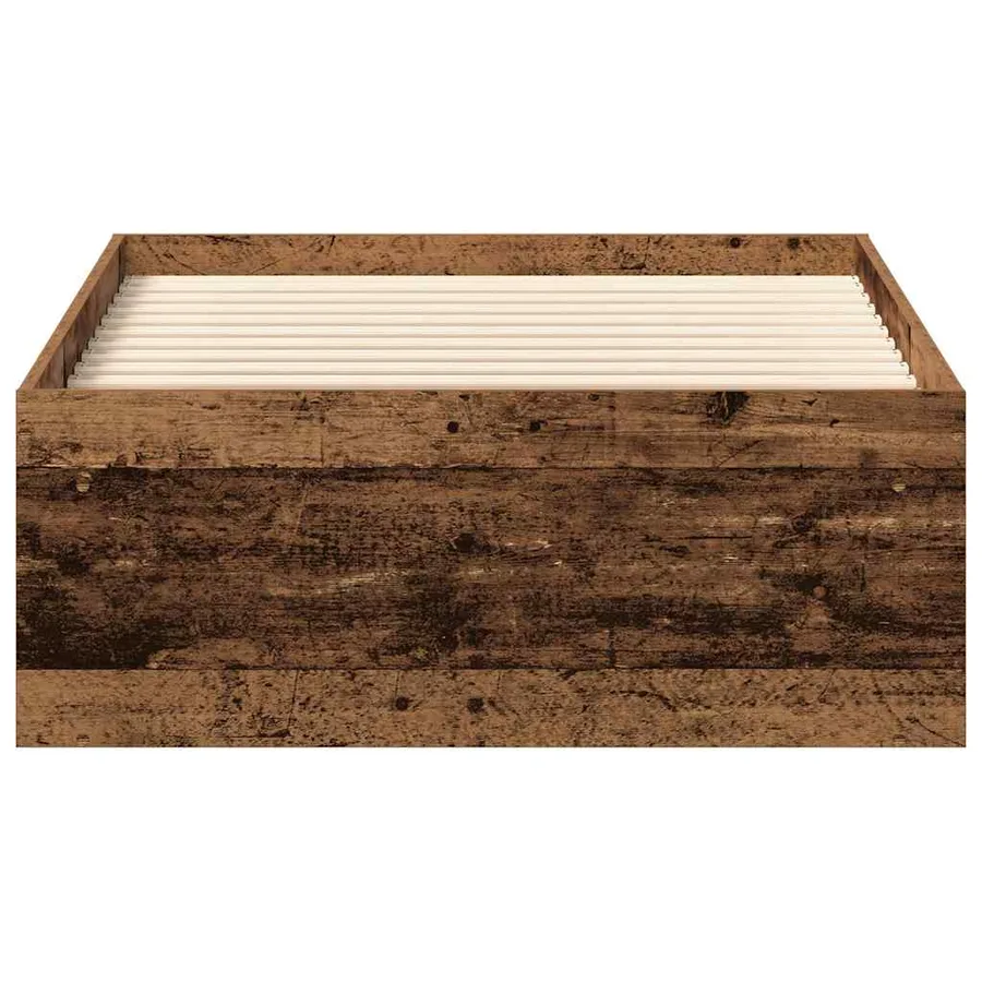 Cadre de lit sans matelas vieux bois 90x190 cm bois ingénierie - 5
