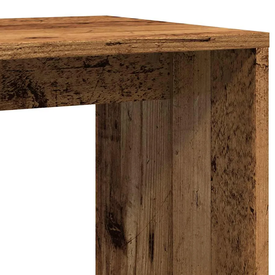 Table d'appoint vieux bois 59x36x38 cm bois d'ingénierie - 7