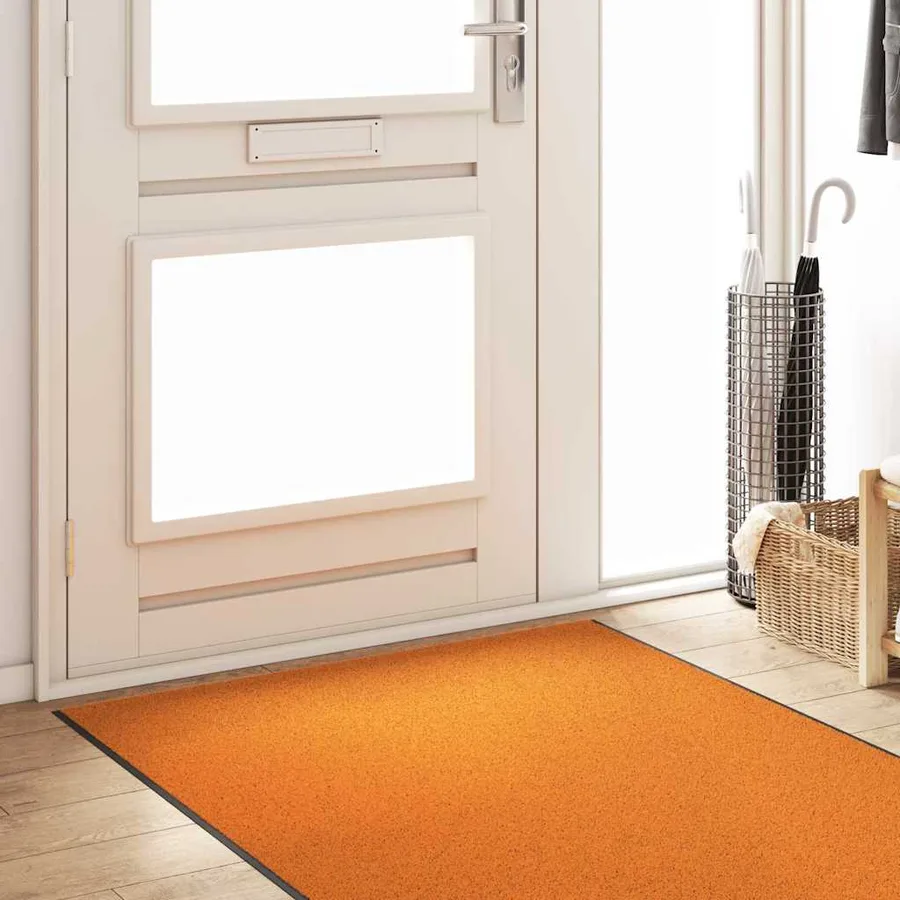 Tapis d'entrée Orange et Noir 120 x 400 cm Polyamide et PVC - 3