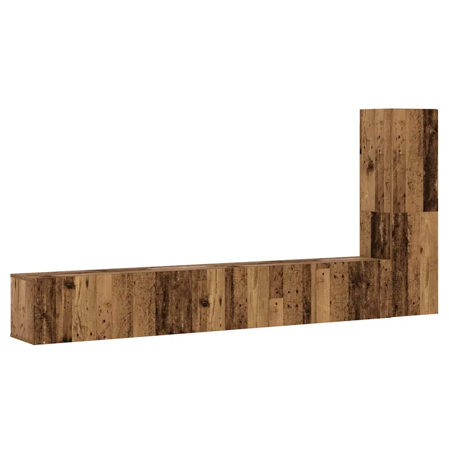 Meubles TV muraux 3 pcs vieux bois bois d'ingénierie - 2