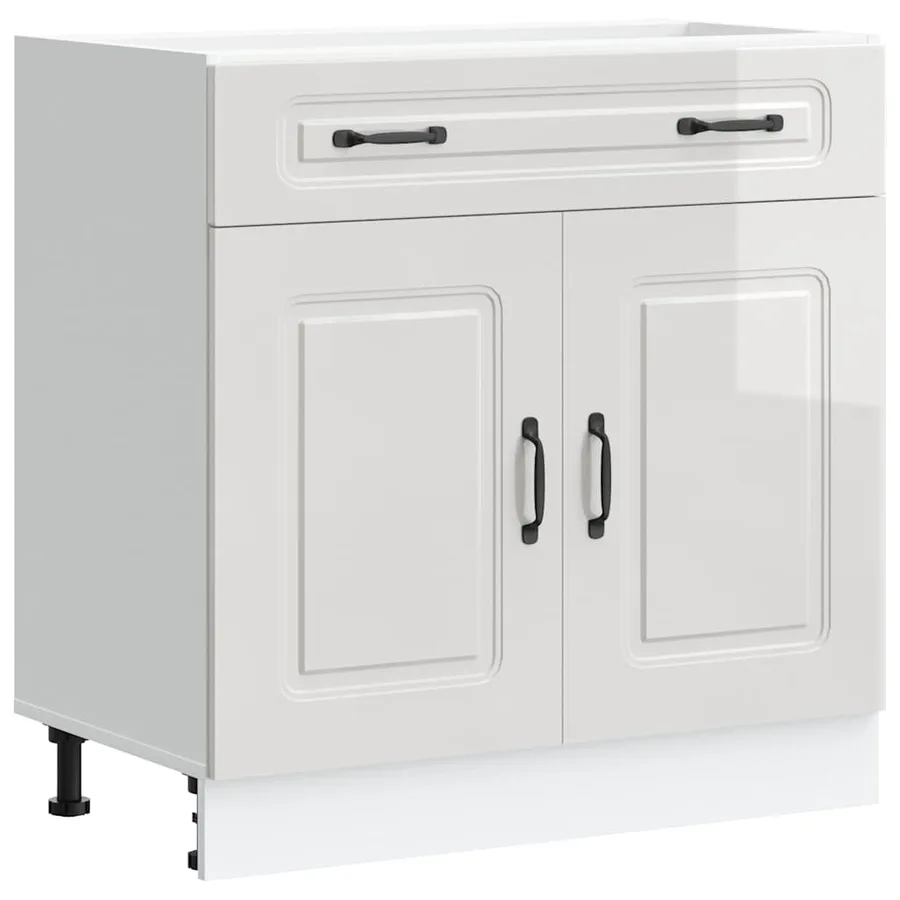 Armoire de cuisine Kalmar blanc brillant bois ingénierie - 2