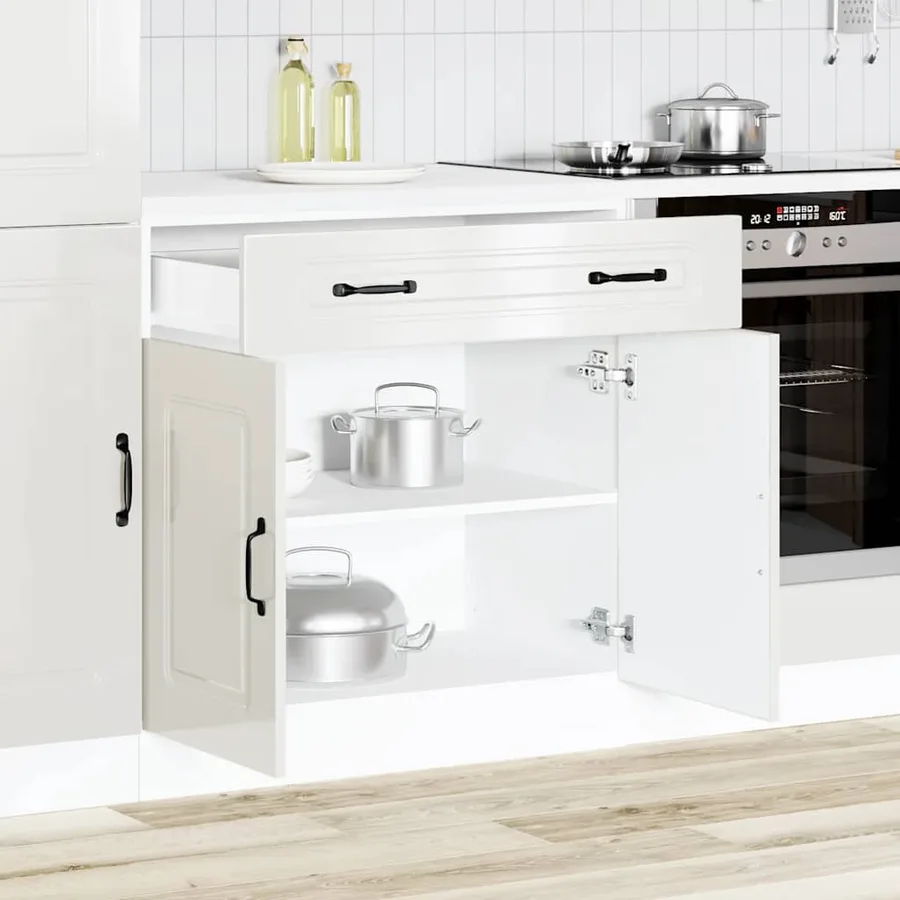 Armoire de cuisine Kalmar blanc brillant bois ingénierie - 3