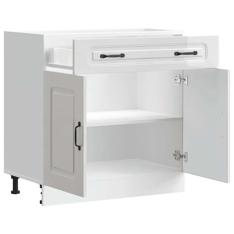 Armoire de cuisine Kalmar blanc brillant bois ingénierie - 5