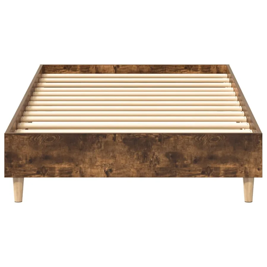 Cadre de lit sans matelas chêne fumé 100x200 cm bois ingénierie - 5