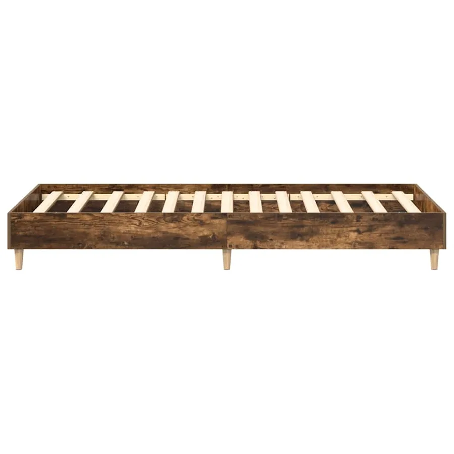 Cadre de lit sans matelas chêne fumé 100x200 cm bois ingénierie - 6