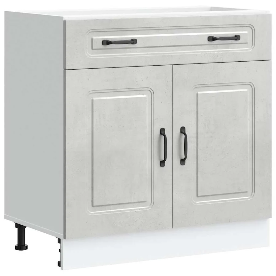 Armoire de cuisine Kalmar gris béton bois d'ingénierie - 2