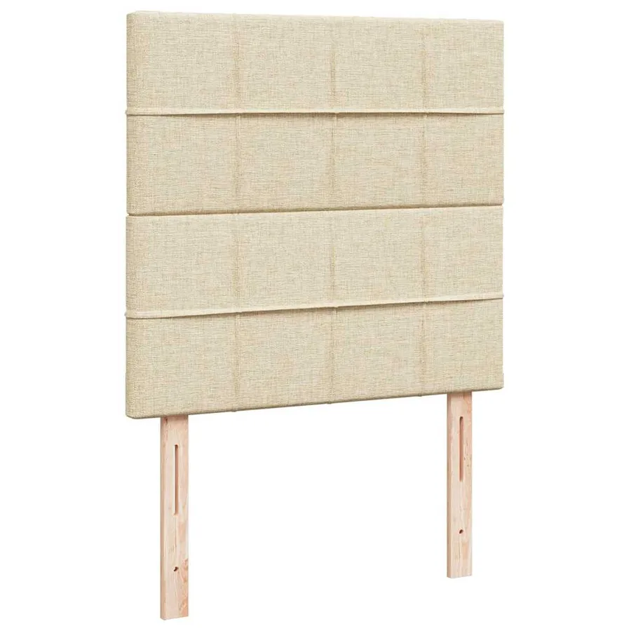 Cadre de lit ottoman avec matelas crème 100x200cm tissu - 10