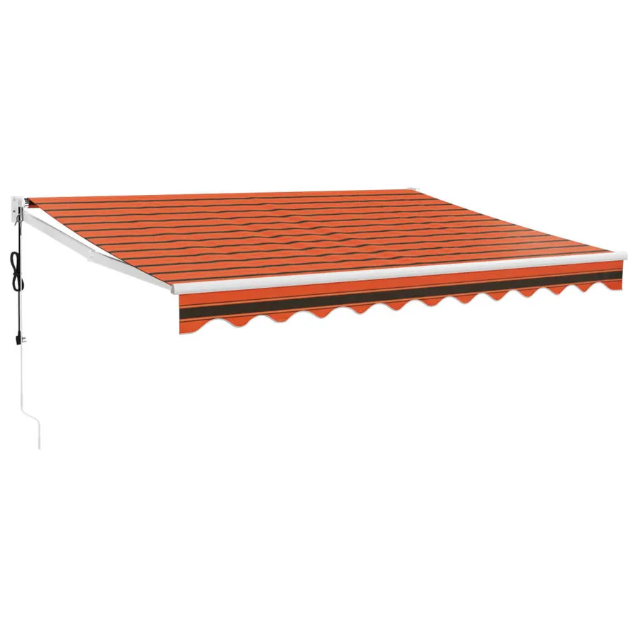 Auvent rétractable automatique orange et marron 3x2,5 m - 2