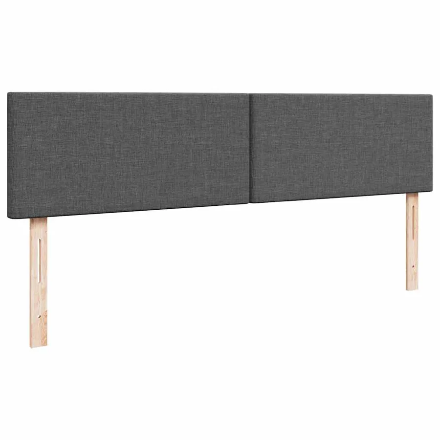 Cadre de lit ottoman avec matelas gris foncé 200x200cm tissu - 13