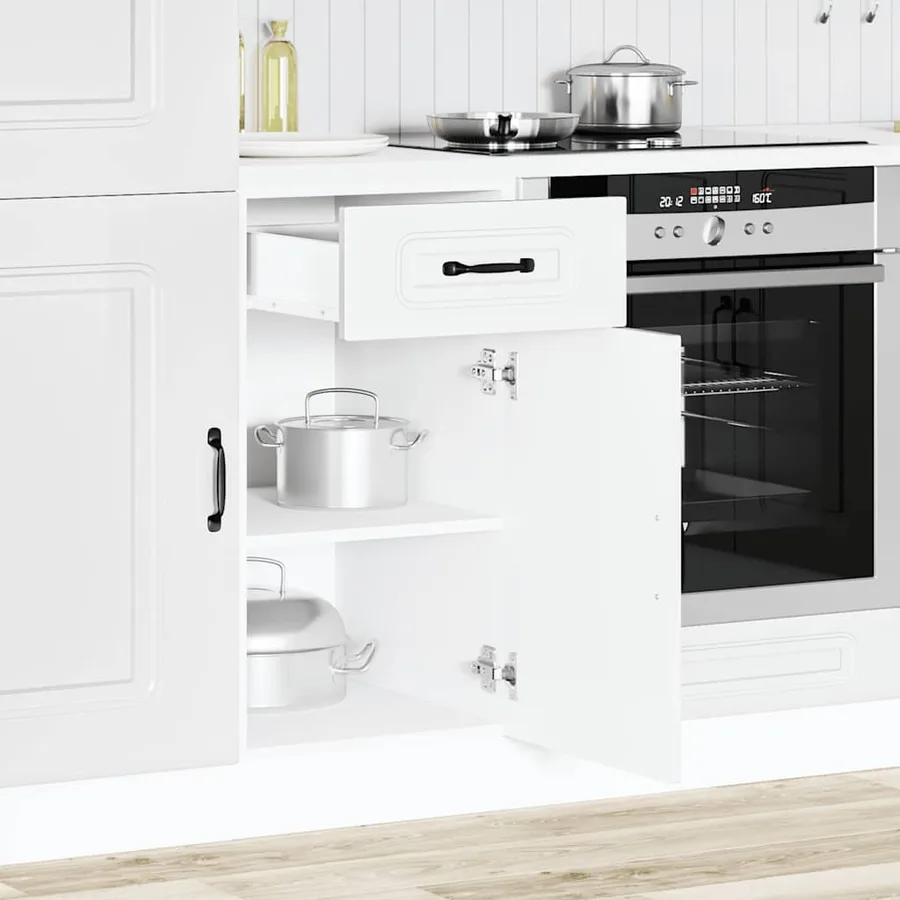 Armoire de cuisine Kalmar blanc bois d'ingénierie - 3