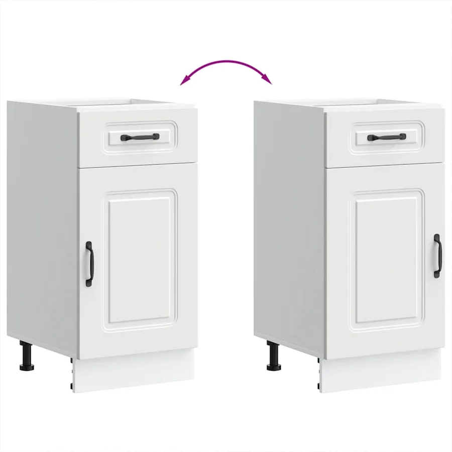 Armoire de cuisine Kalmar blanc bois d'ingénierie - 8