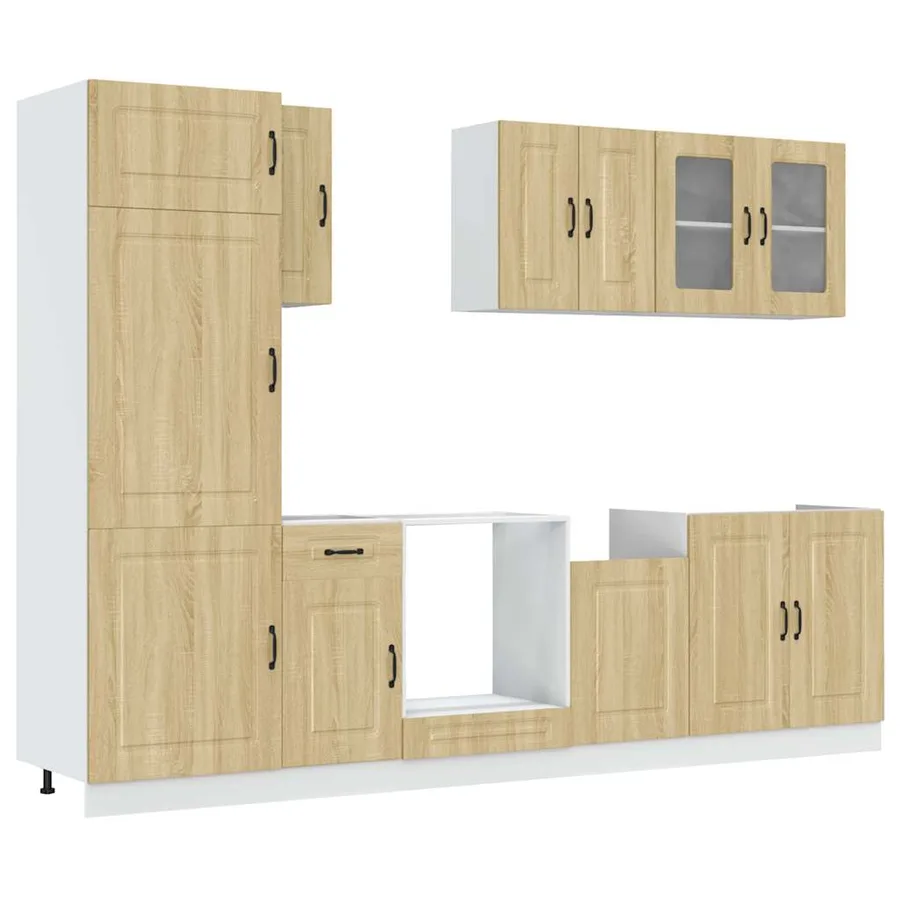 Ensemble d'armoires de cuisine 8 pcs Kalmar bois d'ingénierie - 2