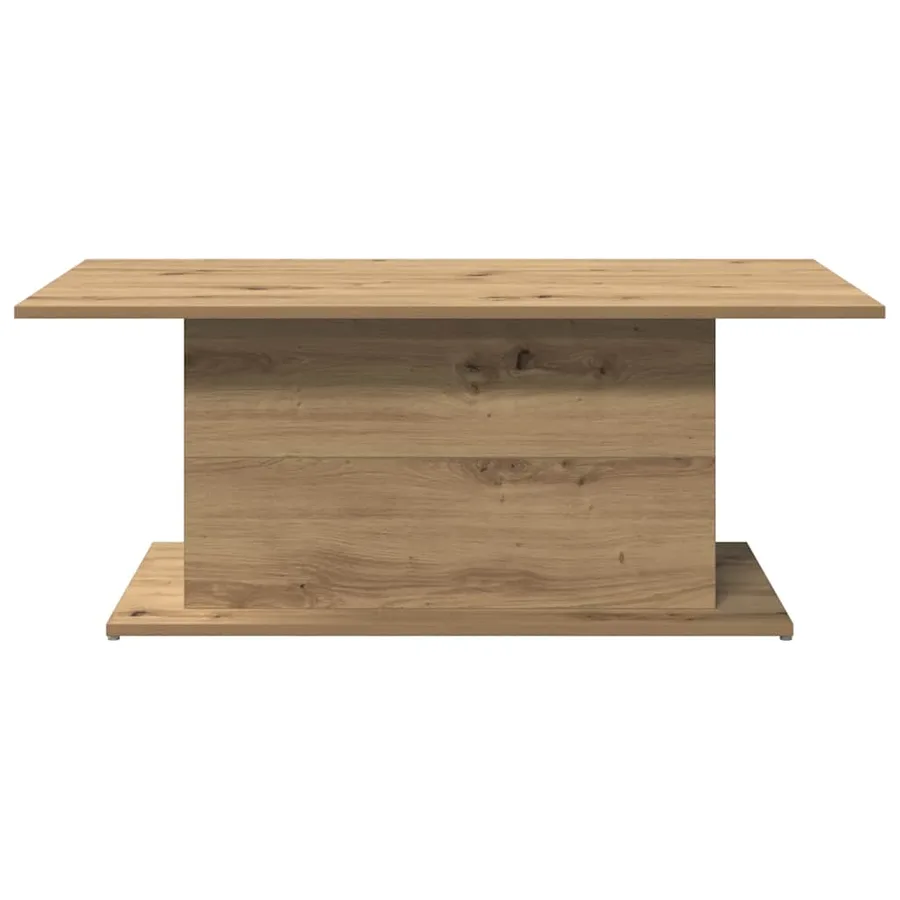 Table basse chêne artisanal 102x55,5x40 cm bois d'ingénierie - 4