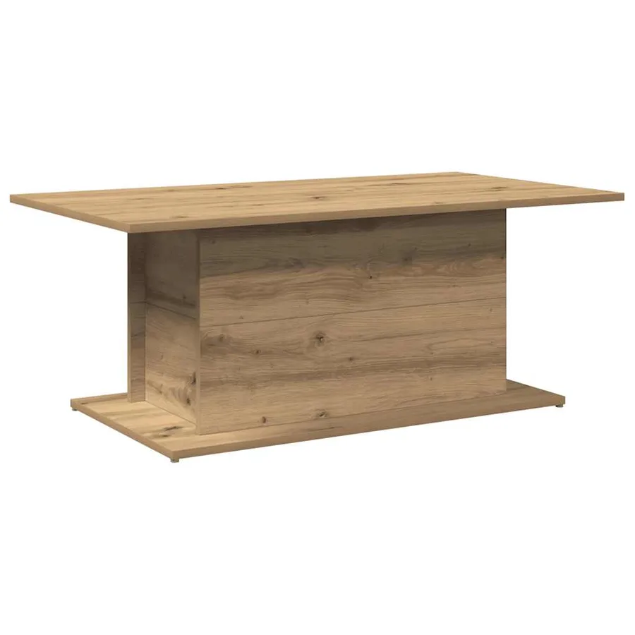 Table basse chêne artisanal 102x55,5x40 cm bois d'ingénierie - 5