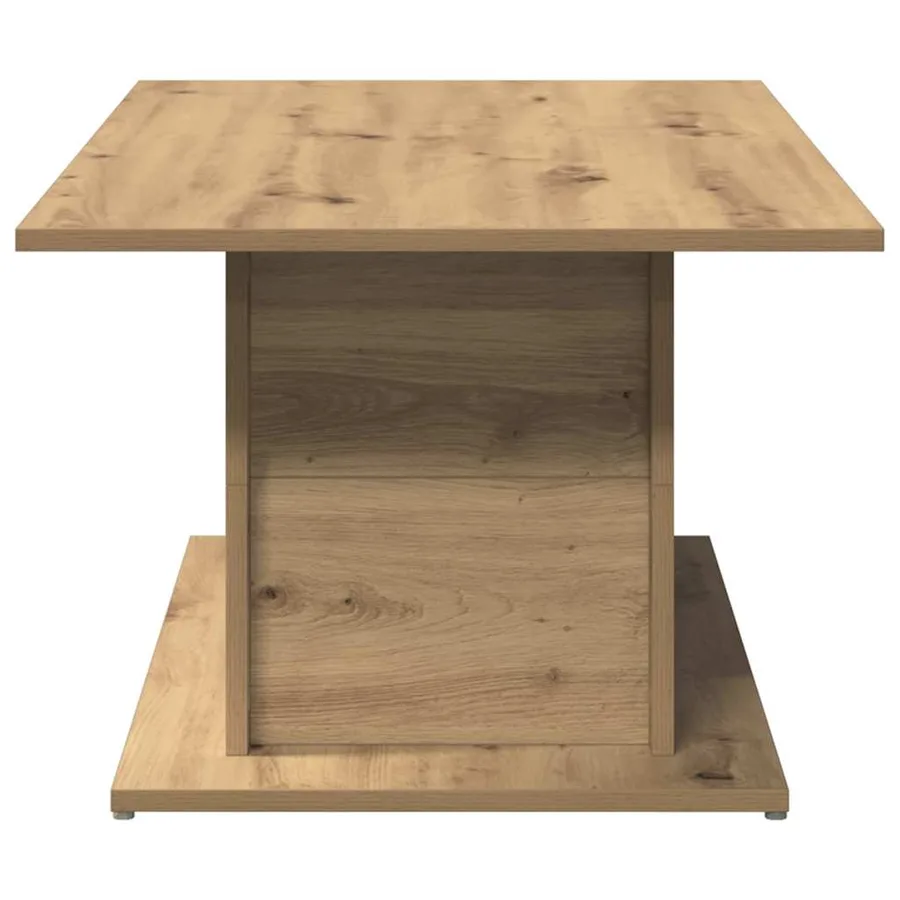 Table basse chêne artisanal 102x55,5x40 cm bois d'ingénierie - 6
