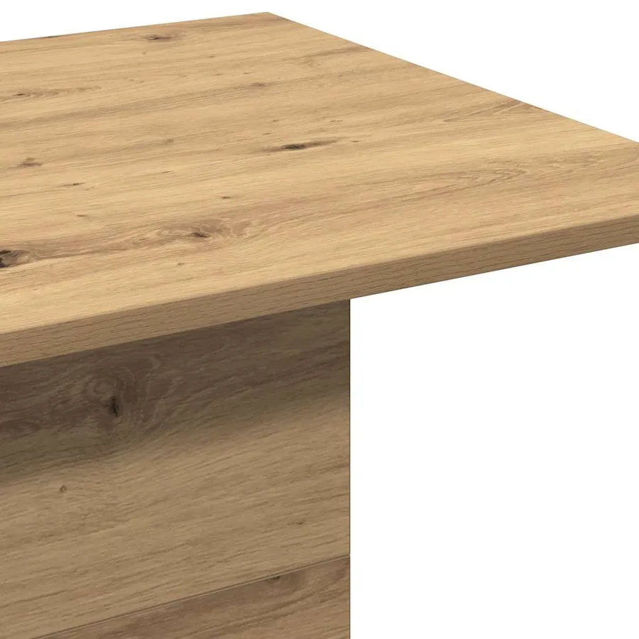 Table basse chêne artisanal 102x55,5x40 cm bois d'ingénierie - 7