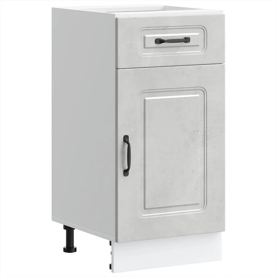 Armoire de cuisine Kalmar gris béton bois d'ingénierie - 2