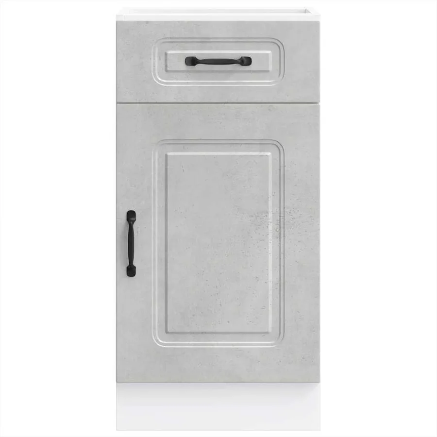 Armoire de cuisine Kalmar gris béton bois d'ingénierie - 4