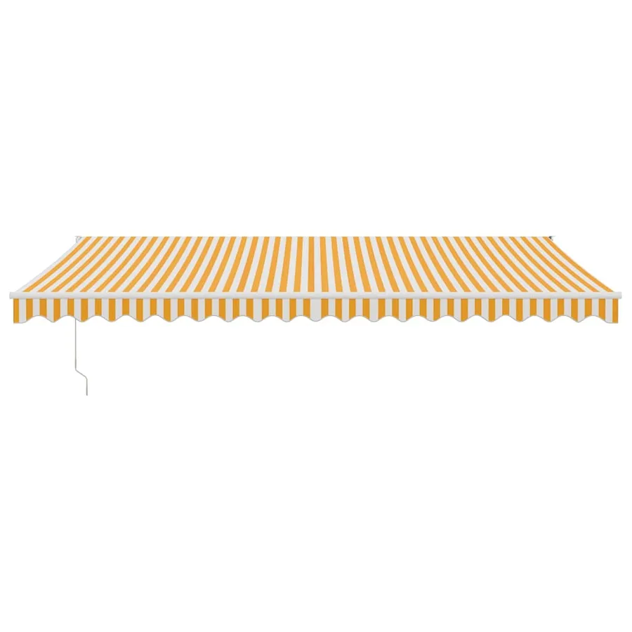 Auvent rétractable automatique jaune et blanc 5x3 m - 3