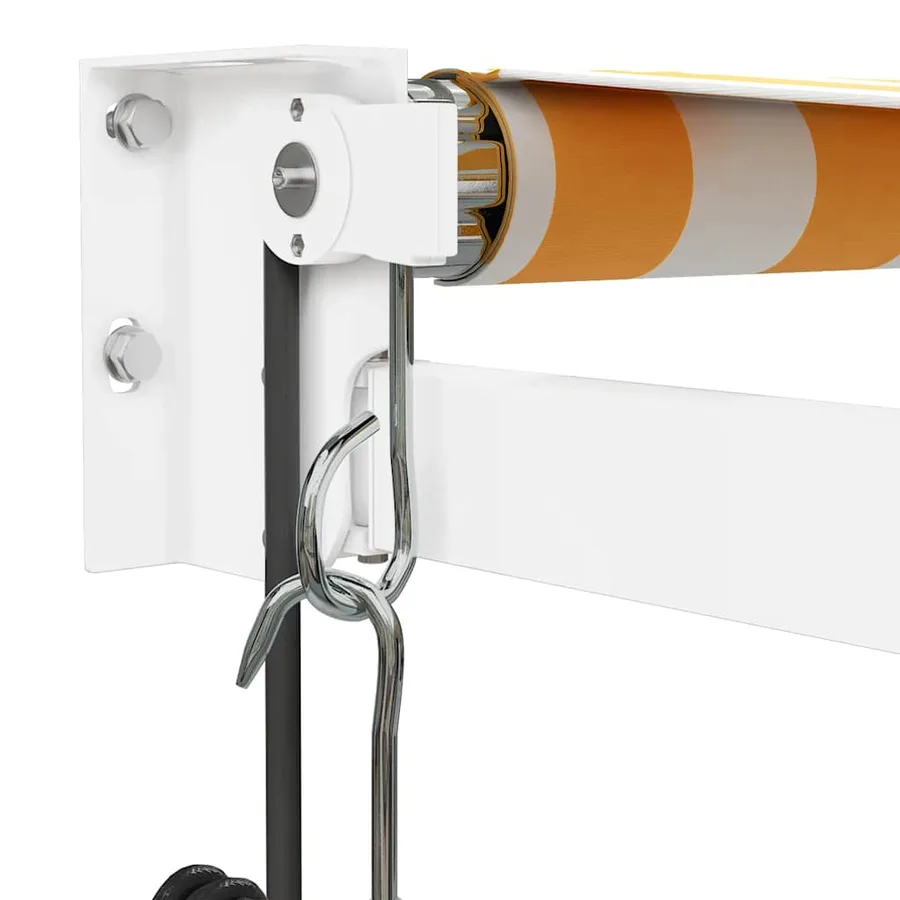 Auvent rétractable automatique jaune et blanc 5x3 m - 7