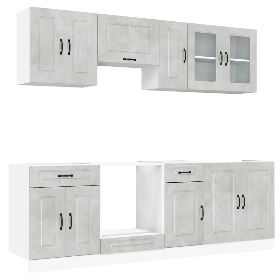 Ensemble d'armoires de cuisine 8 pcs Kalmar bois d'ingénierie - 2