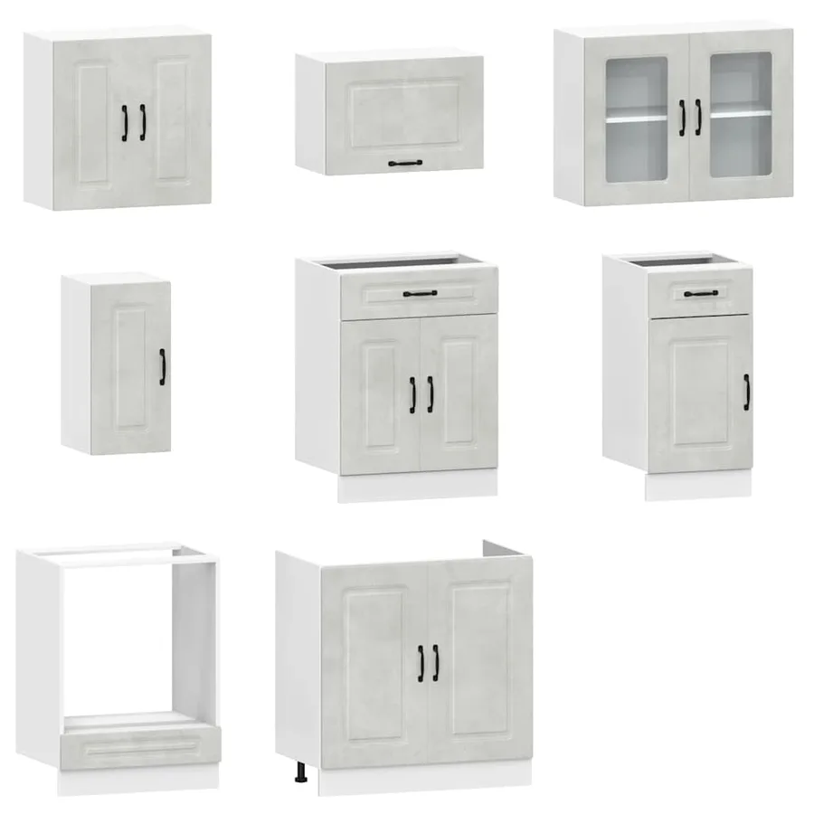 Ensemble d'armoires de cuisine 8 pcs Kalmar bois d'ingénierie - 4