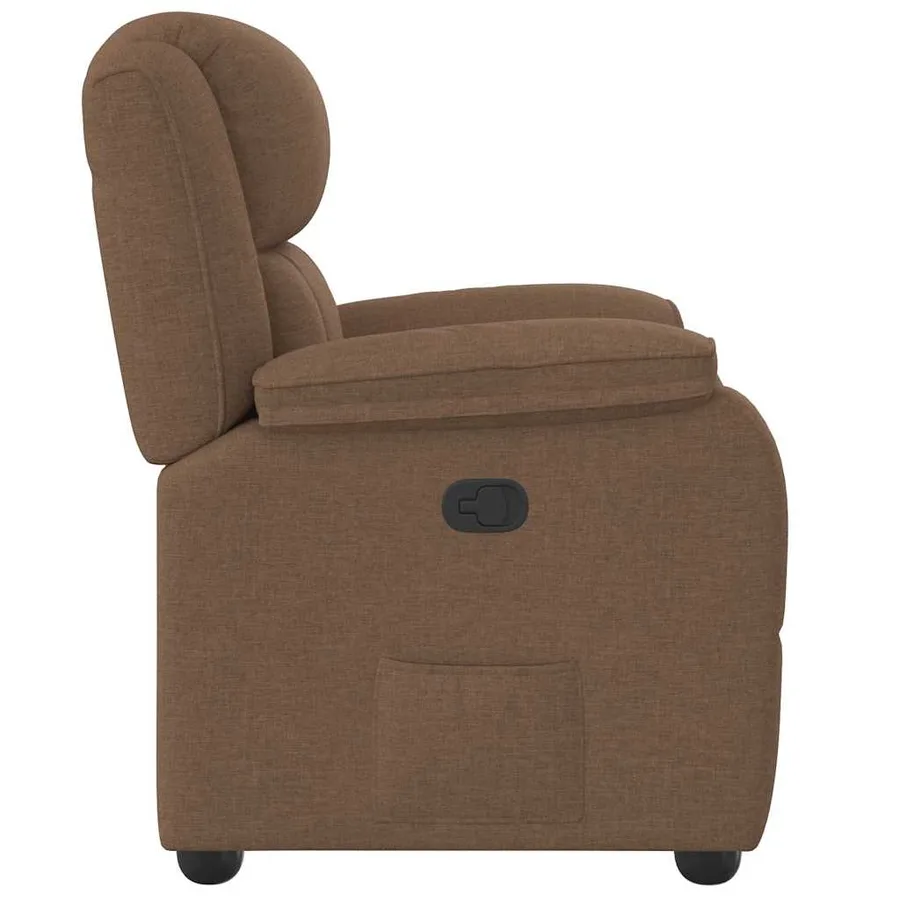 Fauteuil inclinable Marron Tissu - 4