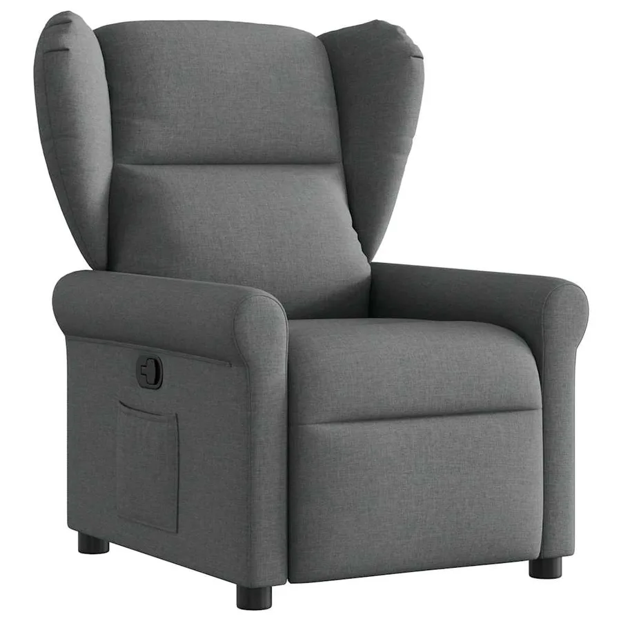Fauteuil inclinable Gris foncé Tissu - 2