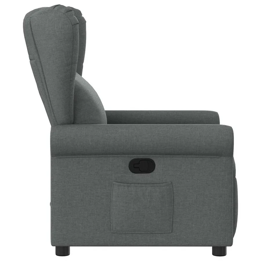 Fauteuil inclinable Gris foncé Tissu - 4