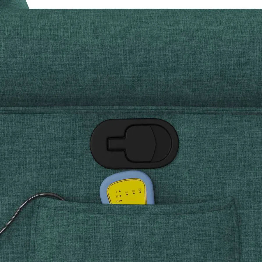 Fauteuil inclinable de massage Vert foncé Tissu - 12