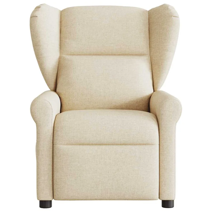 Fauteuil de massage inclinable Crème Tissu - 3