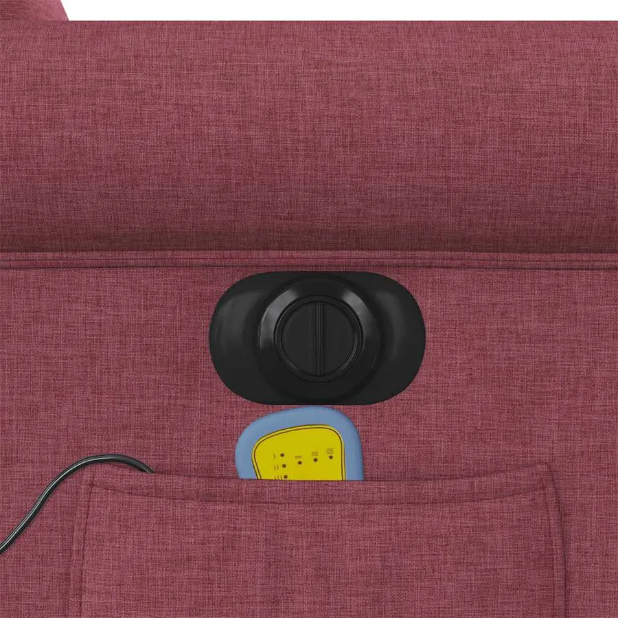 Fauteuil de massage inclinable électrique Rouge bordeaux Tissu - 12
