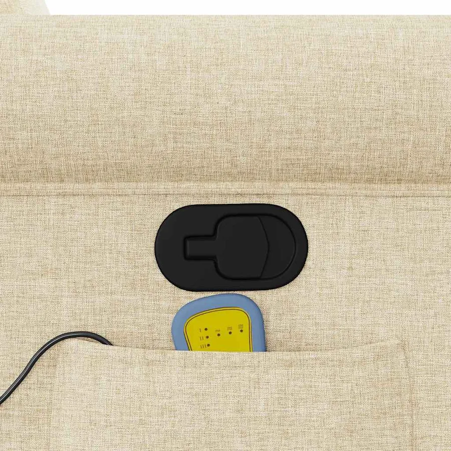 Fauteuil inclinable de massage Crème Tissu - 12
