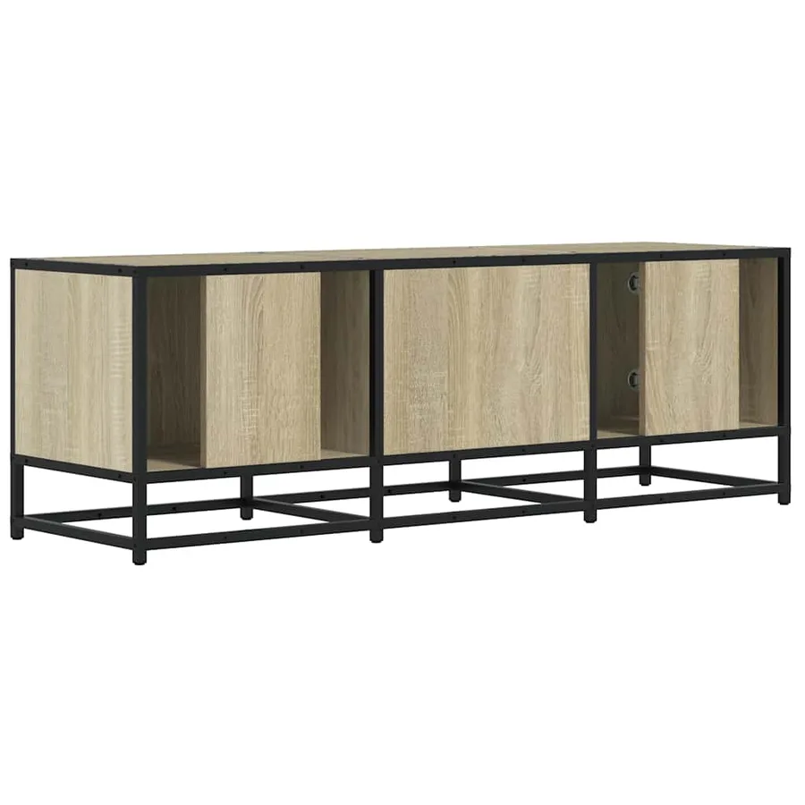 Meuble TV chêne sonoma 120x35x41 cm bois d'ingénierie et métal - 6