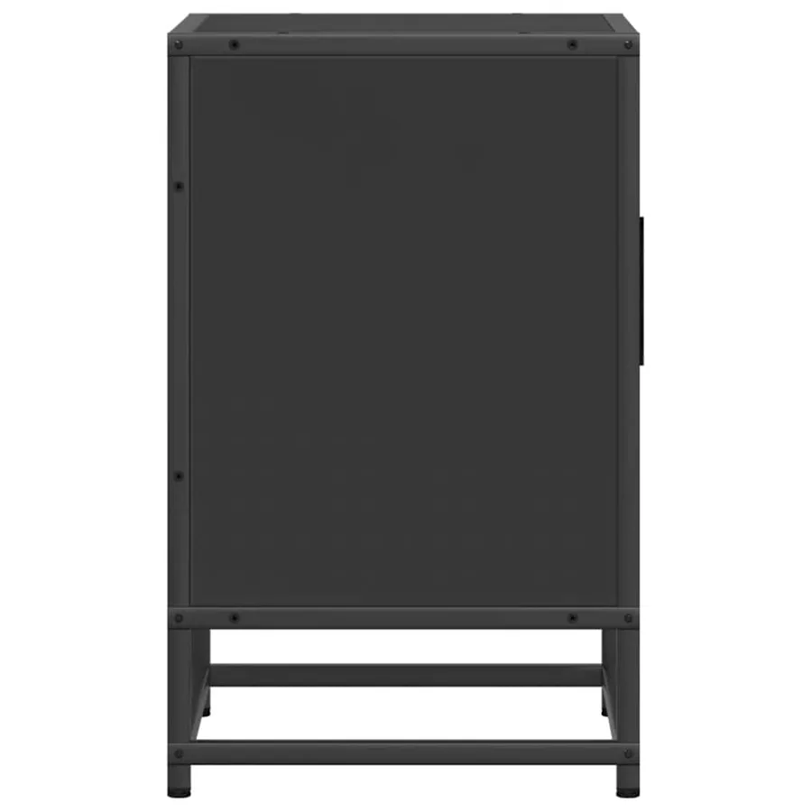Tables de chevet 2 pcs noir 40x31x50 cm bois d'ingénierie métal - 7