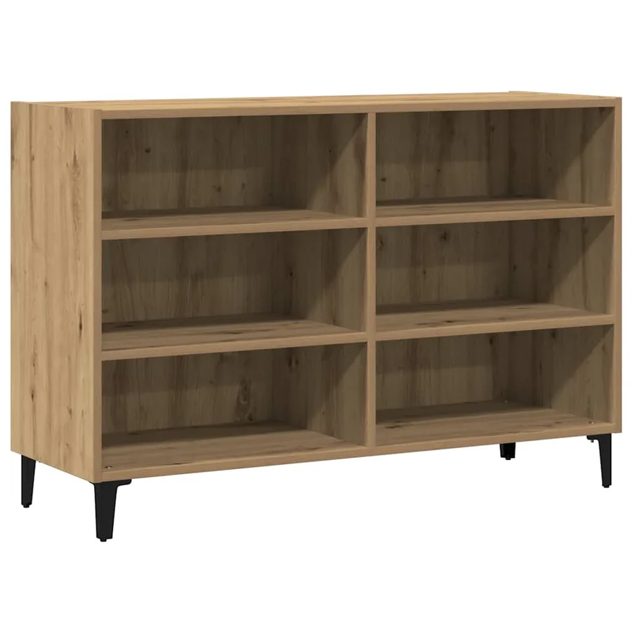 Buffet chêne artisanal 103,5x35x70 cm bois d'ingénierie - 2