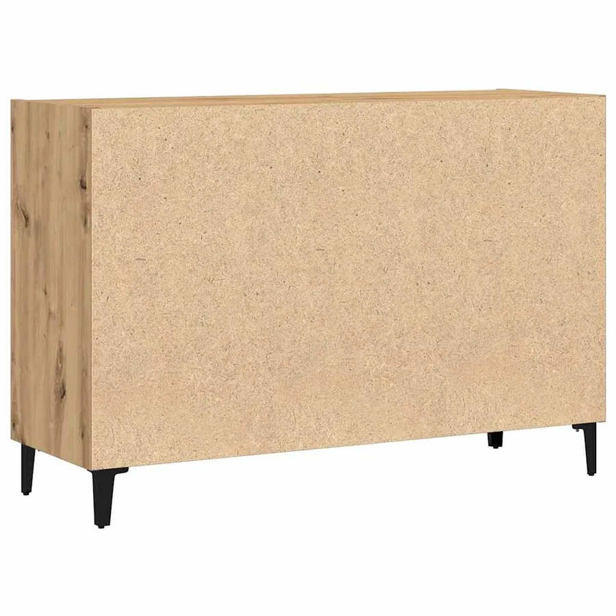 Buffet chêne artisanal 103,5x35x70 cm bois d'ingénierie - 7