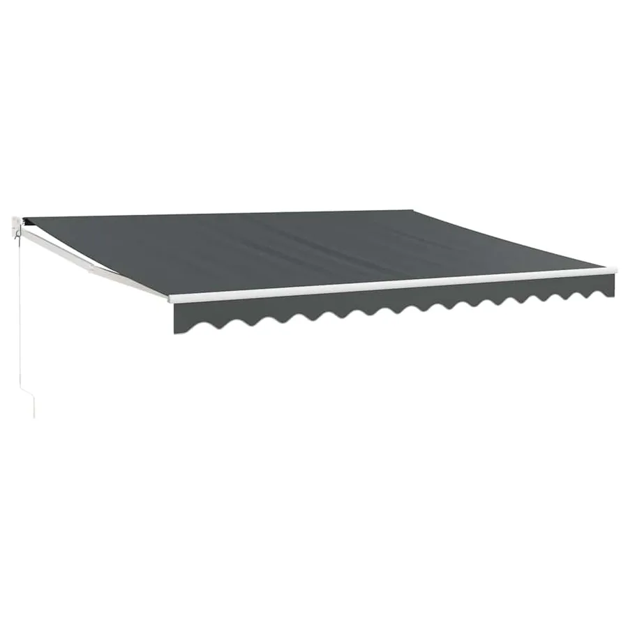 Auvent rétractable anthracite 4,5x3 m tissu et aluminium - 2