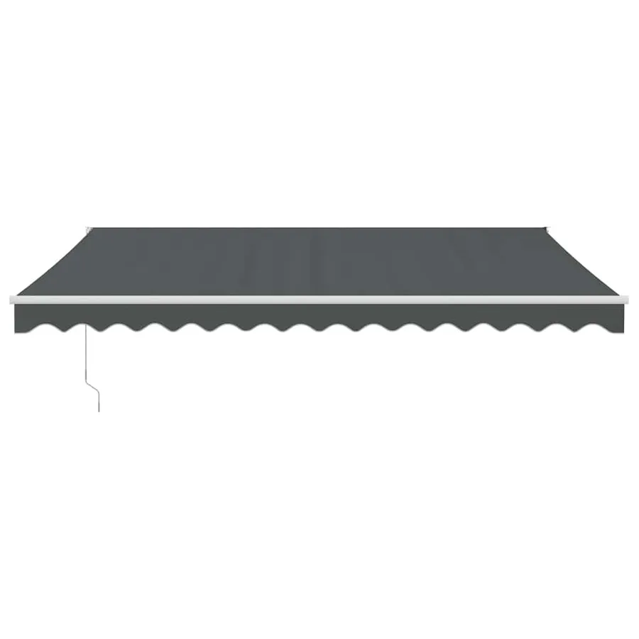 Auvent rétractable anthracite 4,5x3 m tissu et aluminium - 3