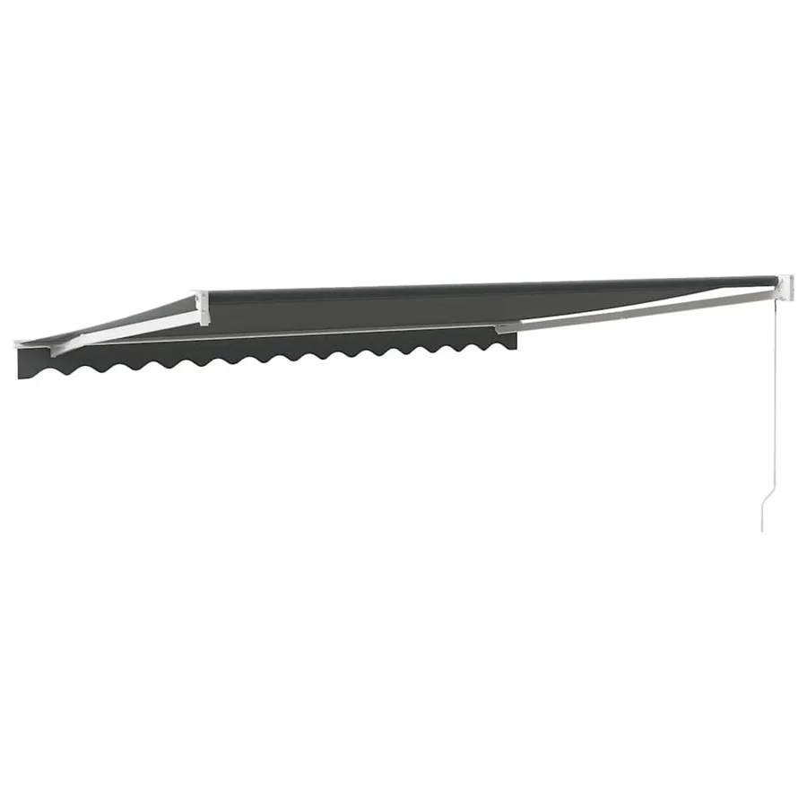 Auvent rétractable anthracite 4,5x3 m tissu et aluminium - 5