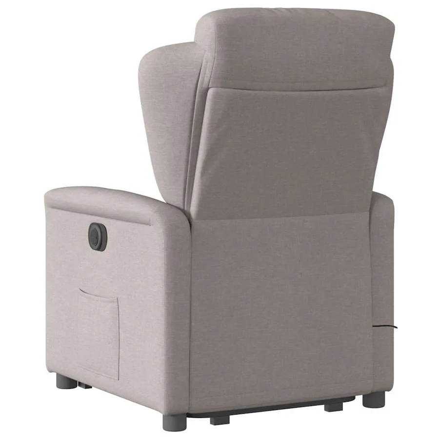 Fauteuil inclinable de massage Taupe Tissu - 7