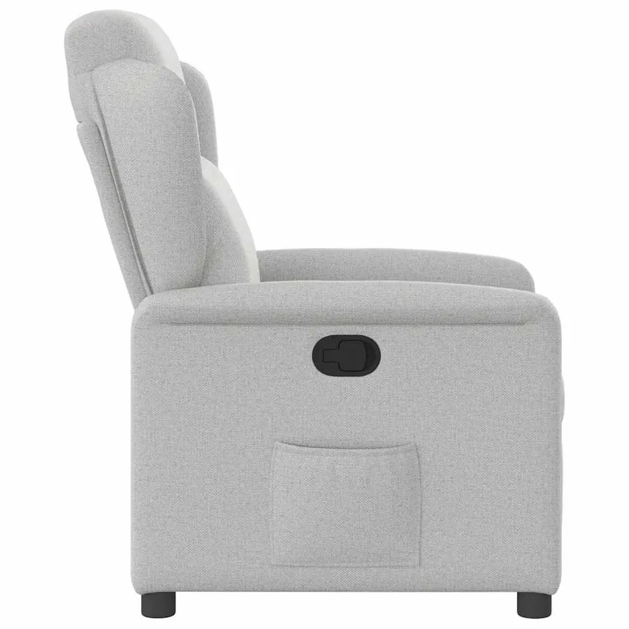 Fauteuil inclinable gris nuage tissu - 4