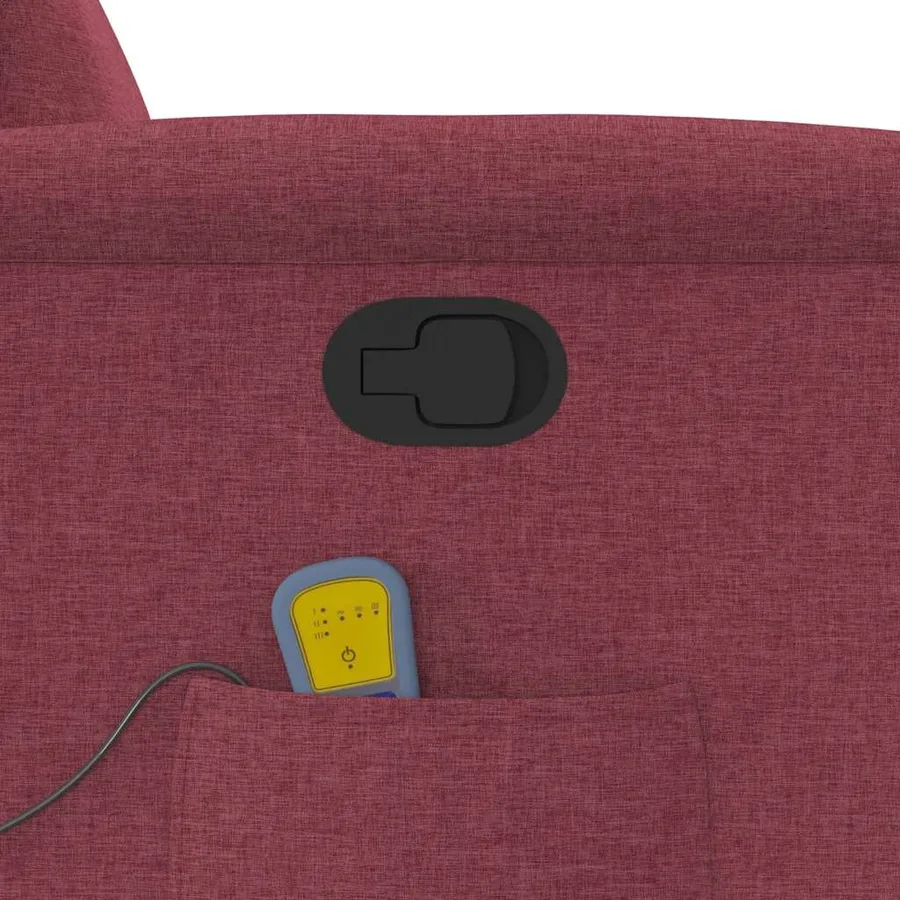 Fauteuil inclinable de massage Rouge bordeaux Tissu - 12