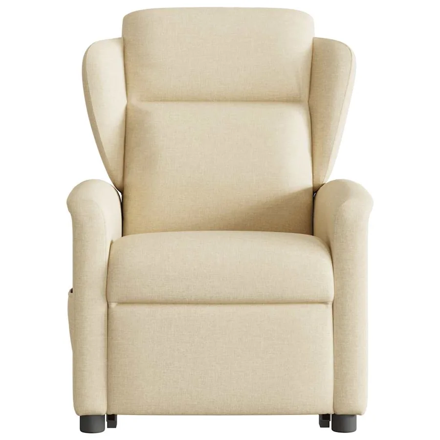 Fauteuil inclinable de massage électrique Crème Tissu - 5