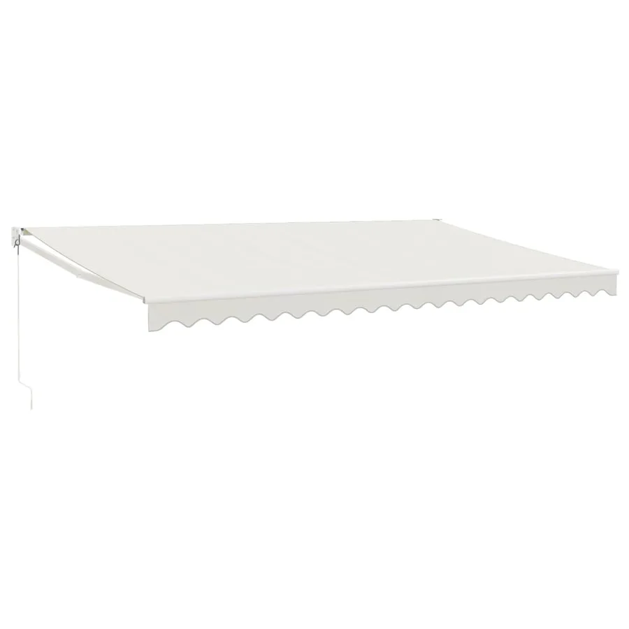 Auvent rétractable crème 5x3 m tissu et aluminium - 2