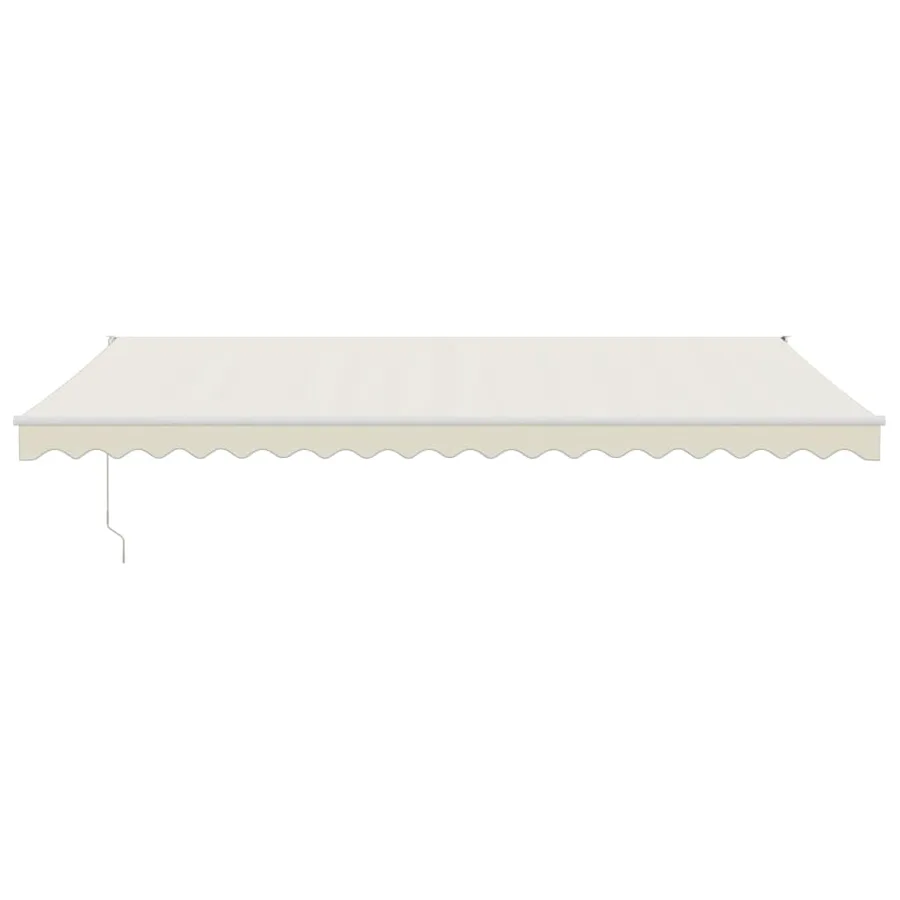 Auvent rétractable crème 5x3 m tissu et aluminium - 3
