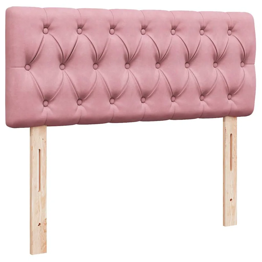 Lit ottoman avec matelas et LED rose 120x190 cm velours - 8