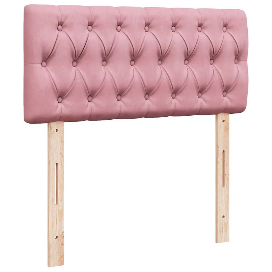 Cadre de lit ottoman avec matelas rose 100x200 cm velours - 8